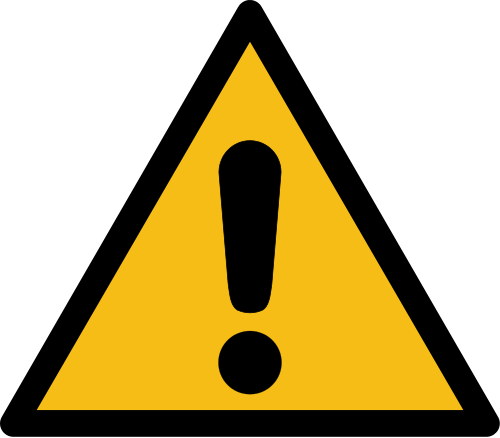 Warnung vor einer Gefahrenstelle