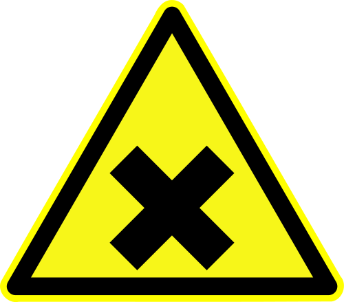 Warnung vor gesundheitsschädlichen oder reizenden Stoffen