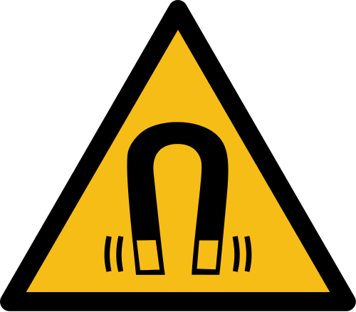 Warnung vor magnetischem Feld