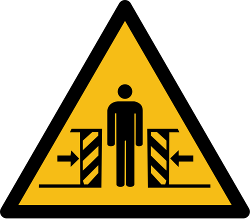 Warnung vor Quetschgefahr